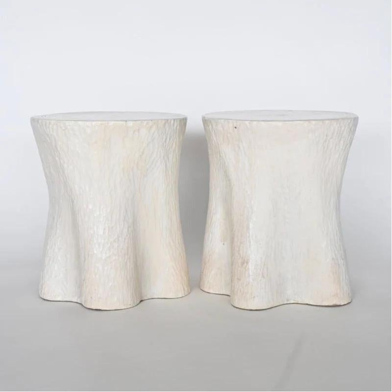 Unknown Pair of Faux Bois Side Tables  For Sale
