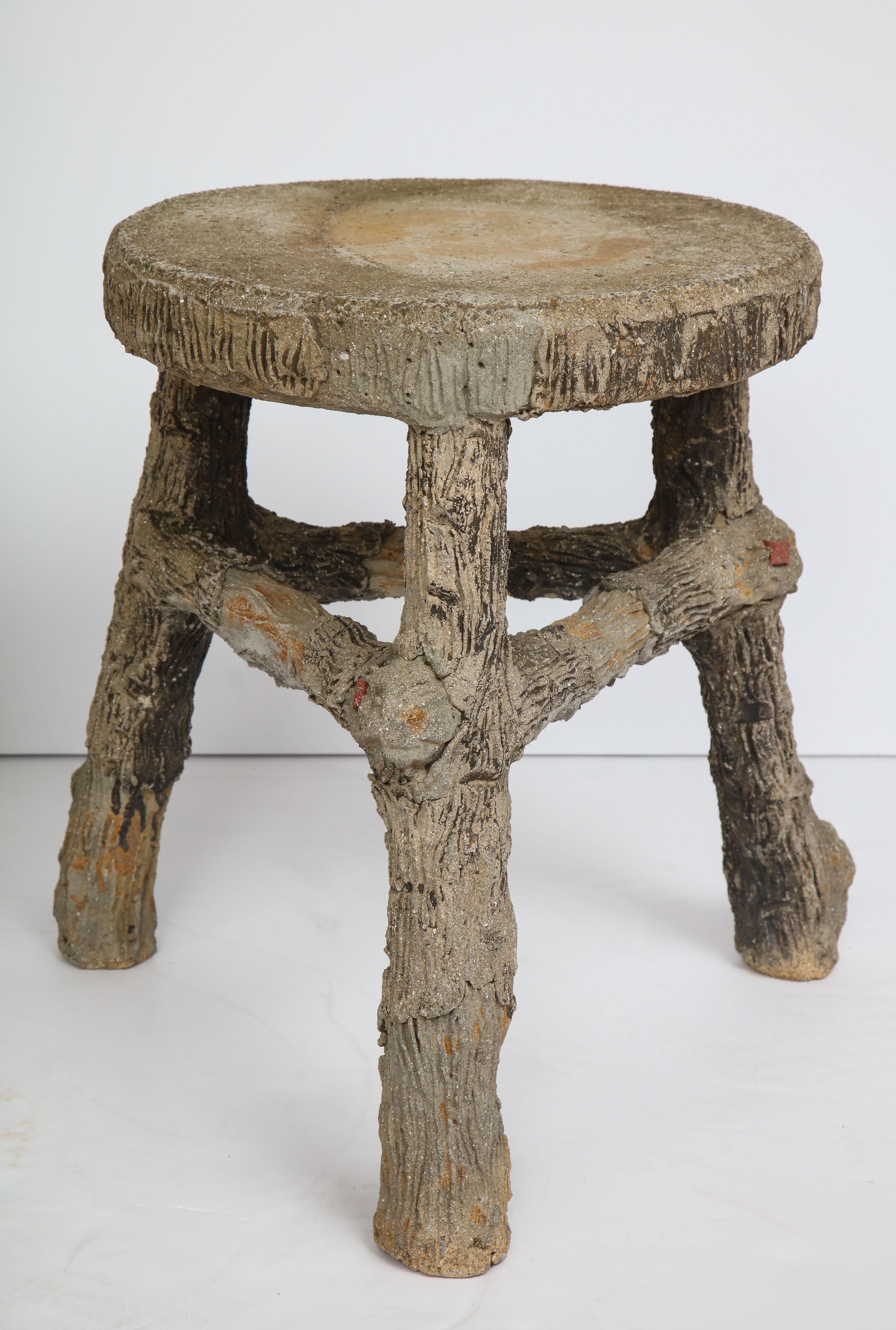 Pair of Faux Bois Stools In Good Condition In Mt. Kisco, NY