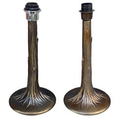 Pair of Faux Bois Table Lamps