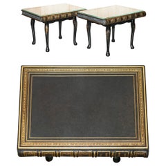 PAiR OF FAUX BOOK TOPPED SIDE END LAMP WINE TABLES ON ELEGANT CABRIOLE LEGS