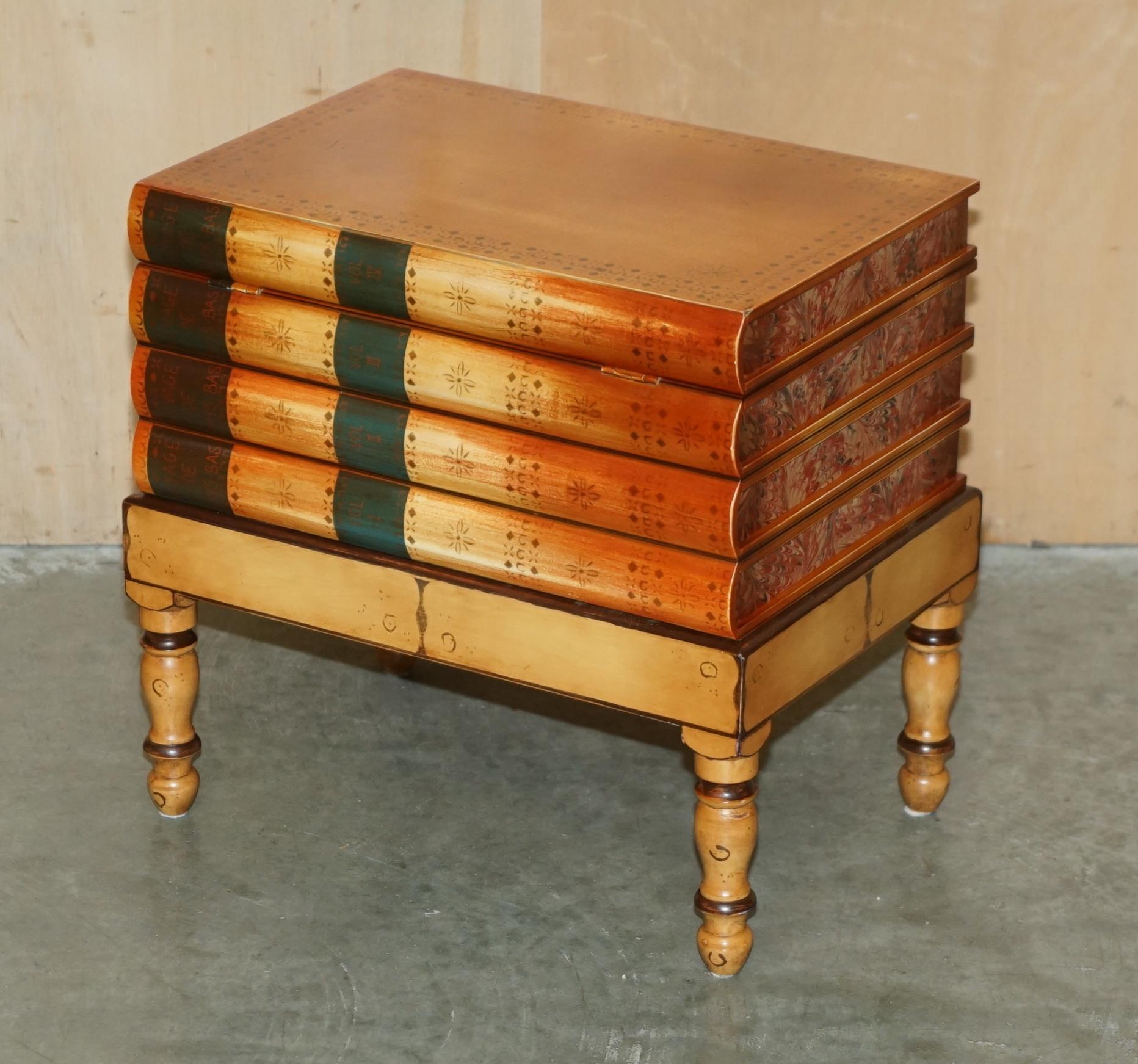 Royal House Antiques

Royal House Antiques is delighted to offer for sale this lovely pair of Faux Library Book topped side end tables with internal storage 

Please note the delivery fee listed is just a guide, it covers within the M25 only for the