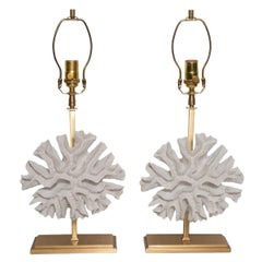 Pair of Faux Coral Table Lamps by Marcelo Bessa for Spark Interior