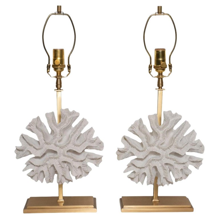 Pair of Faux Coral Table Lamps by Marcelo Bessa for Spark Interior For