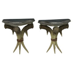 Pair of Faux Horn Wall Brackets