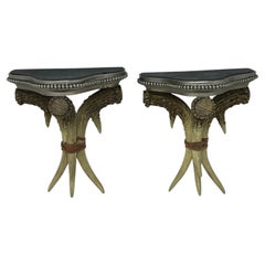Pair of Faux Horn Wall Brackets