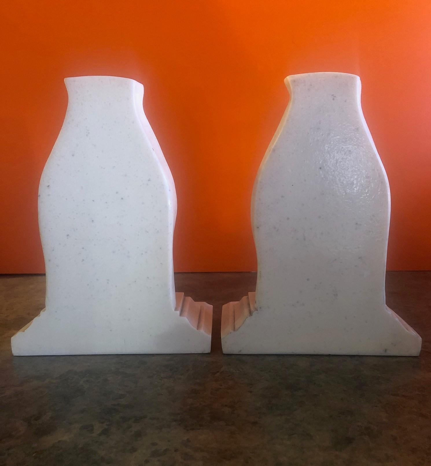 American Pair of Faux Marble Pop Art 