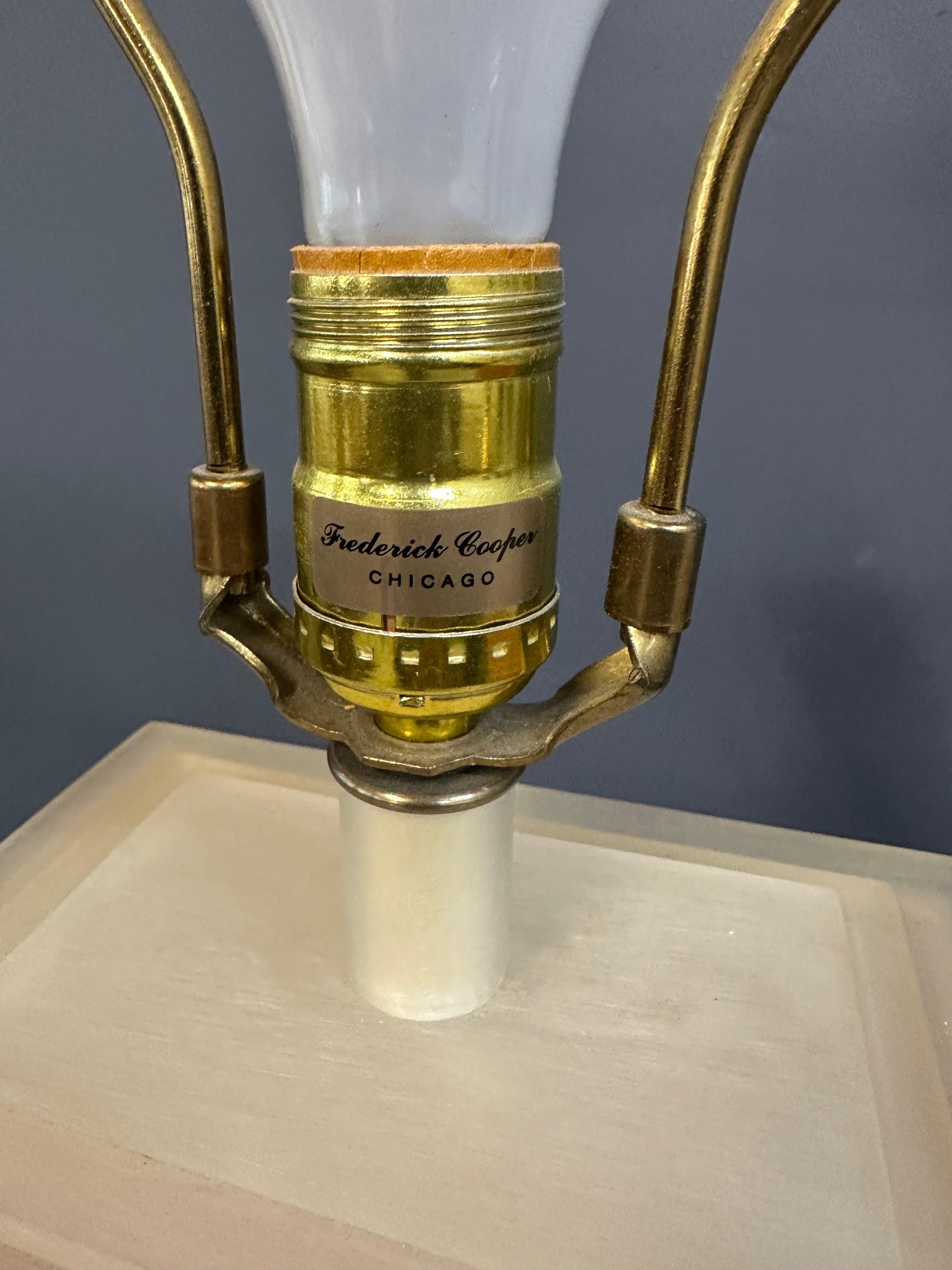 Pair of Faux Marble Table Lamps by Frederick Cooper, 1990 with Brushed Acrylic en venta 5