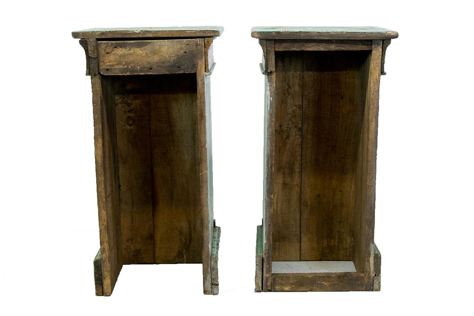 Pair of Faux Painted Pedestals 1