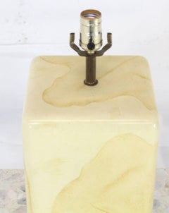 Pair of Faux Parchment Goatskin Table Lamps