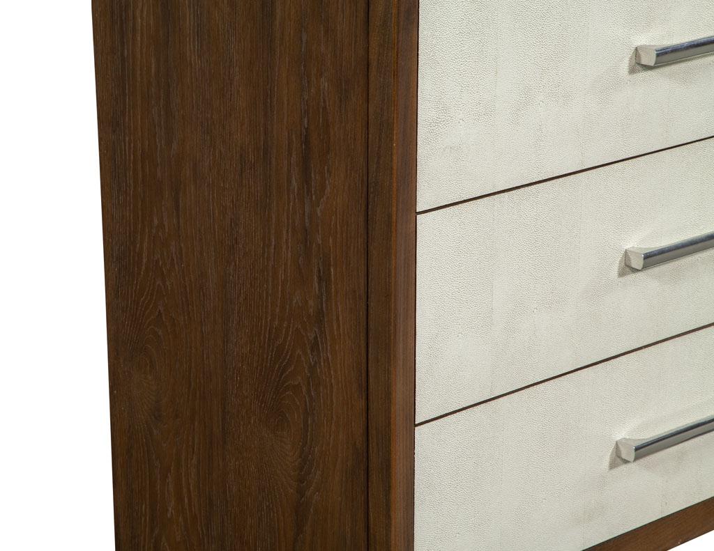 Pair of Faux Shagreen Faced Oak Chest of Drawers by Hickory White 1