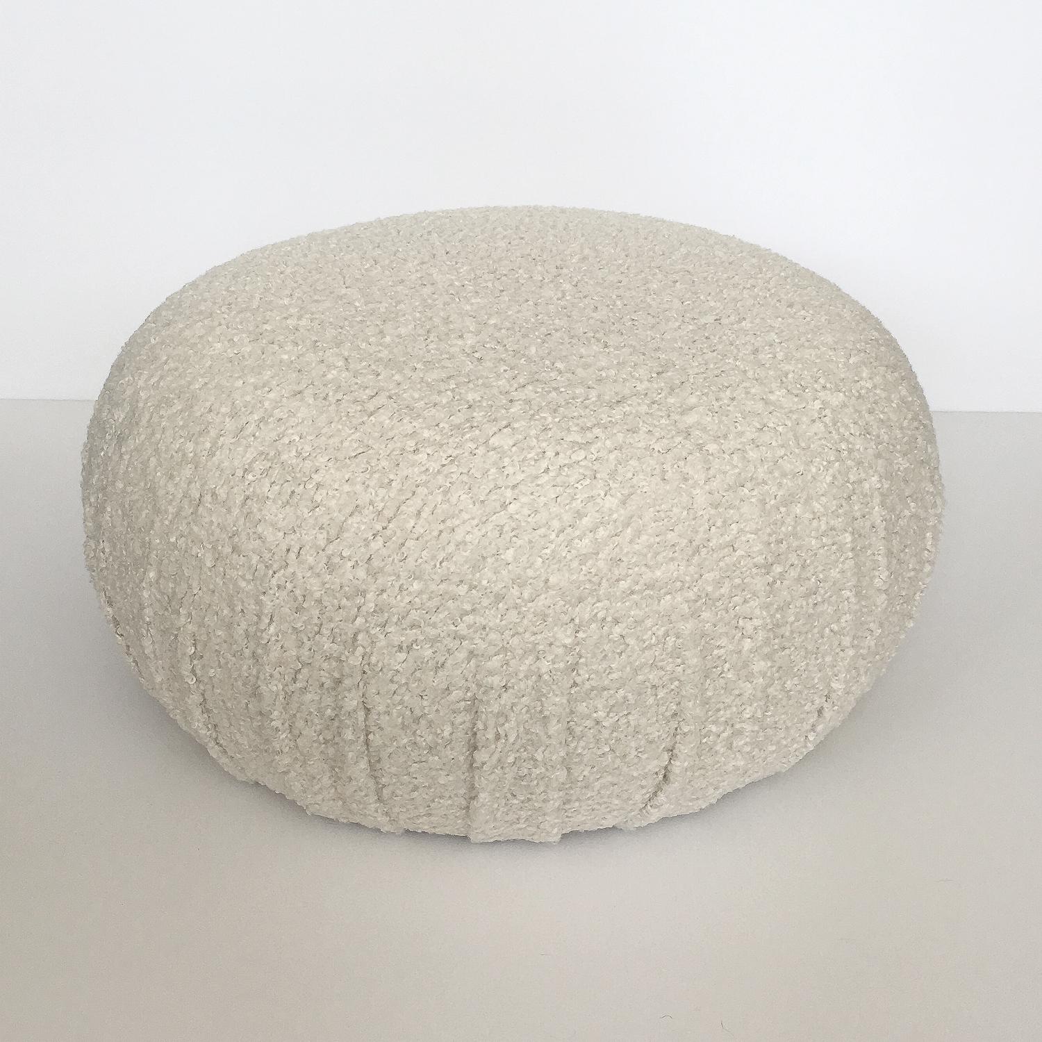 shearling pouf