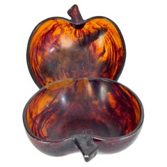 Paar von  Falsche Schildkröte  Schale oder Vide Poche, Frankreich, 1970 Braune Farbe