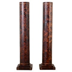 Paar Faux Tortoise Doric Columns