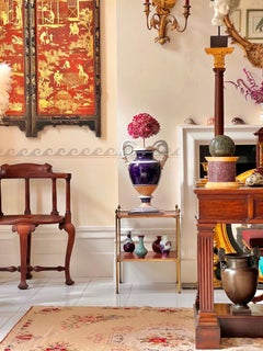 Pair of Faux Tortoiseshell Brass Tables or Etageres of Maison Jansen Style