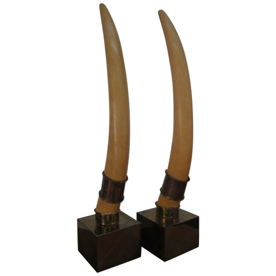 Pair of Faux Tusks by Chapman