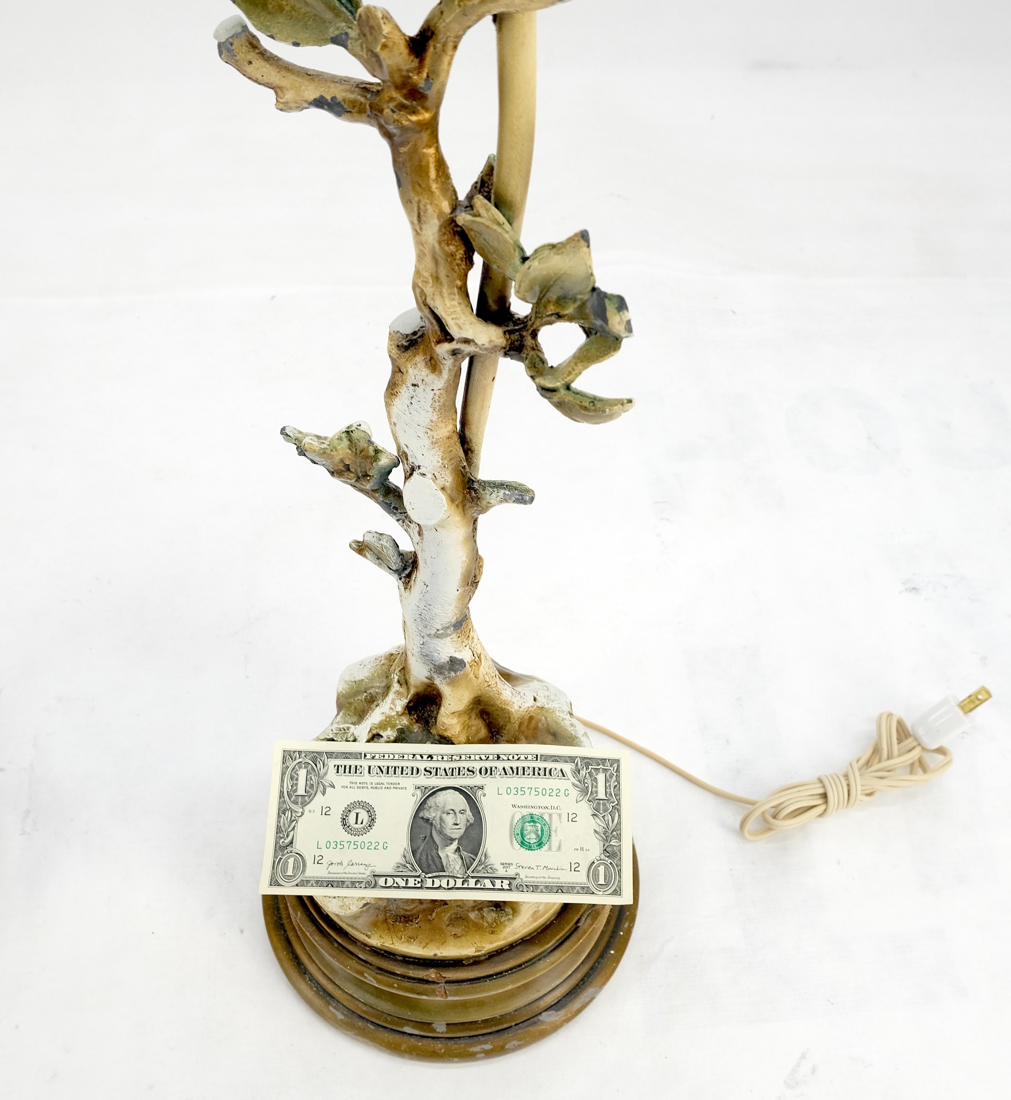 Pareja de Lámparas de Sobremesa Decorativas con Bases de Faux Twig Style C1940s en venta 3