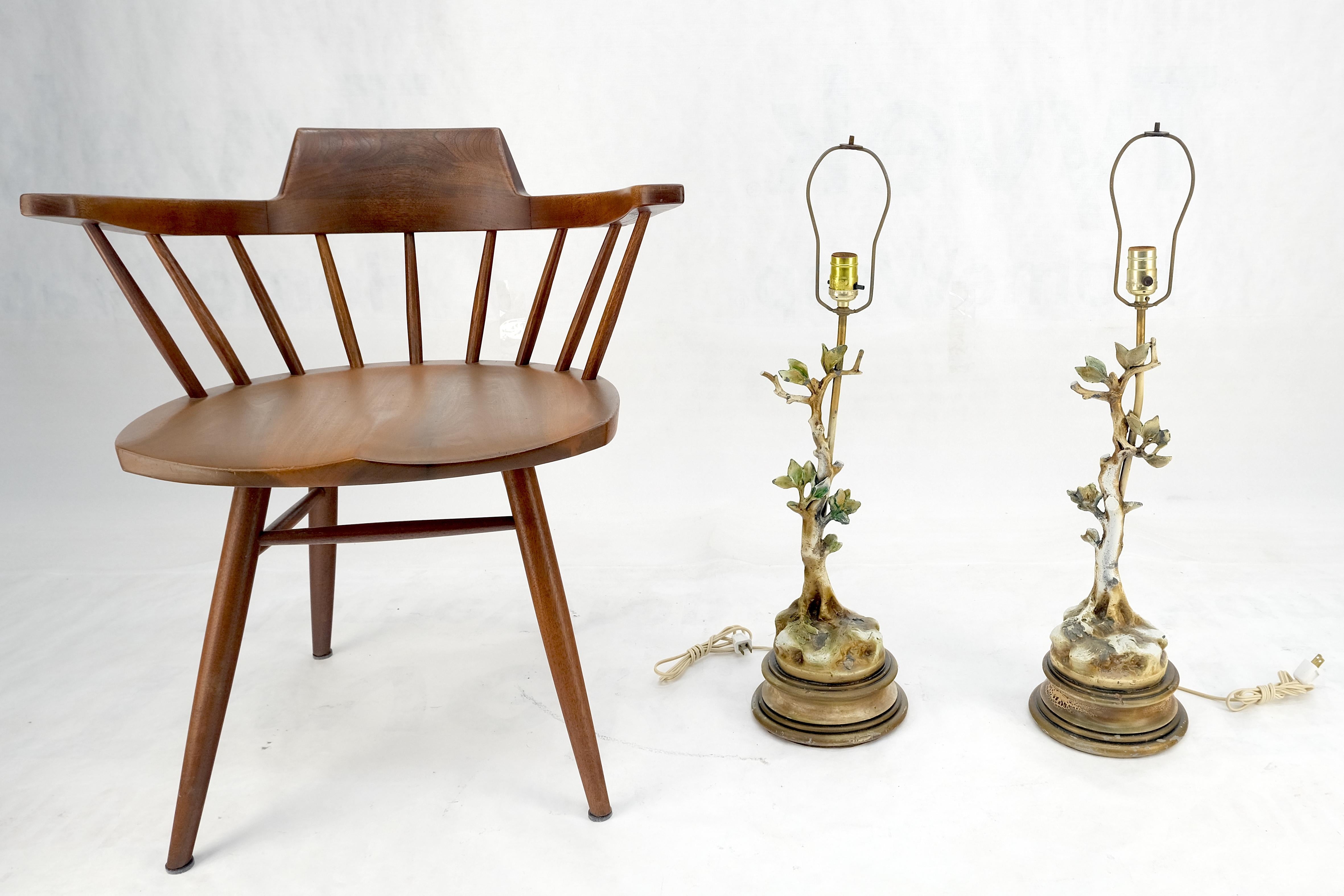 Pareja de Lámparas de Sobremesa Decorativas con Bases de Faux Twig Style C1940s en venta 1