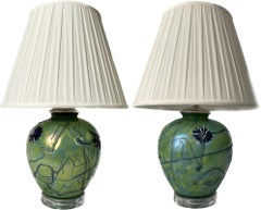 Pair of Favrile Glass Lamps