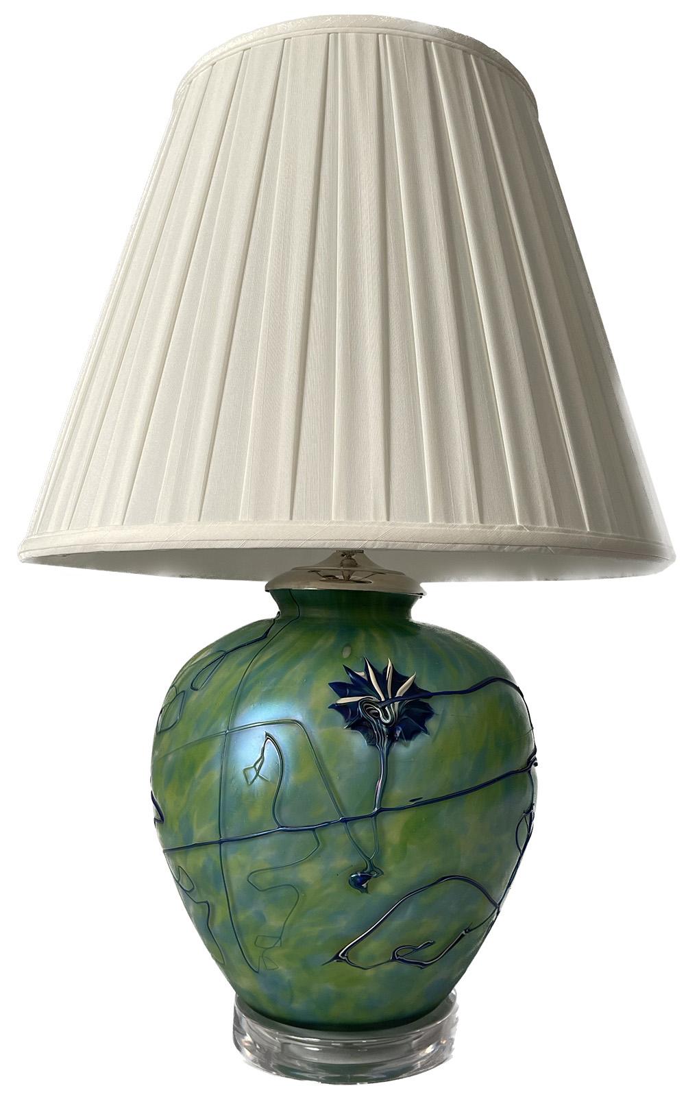 20th Century Pair of Favrile Glass Lamps For Sale
