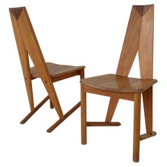 Paire de chaises de salle à manger CIRCA éditées par Seltz, vers 1980, France.