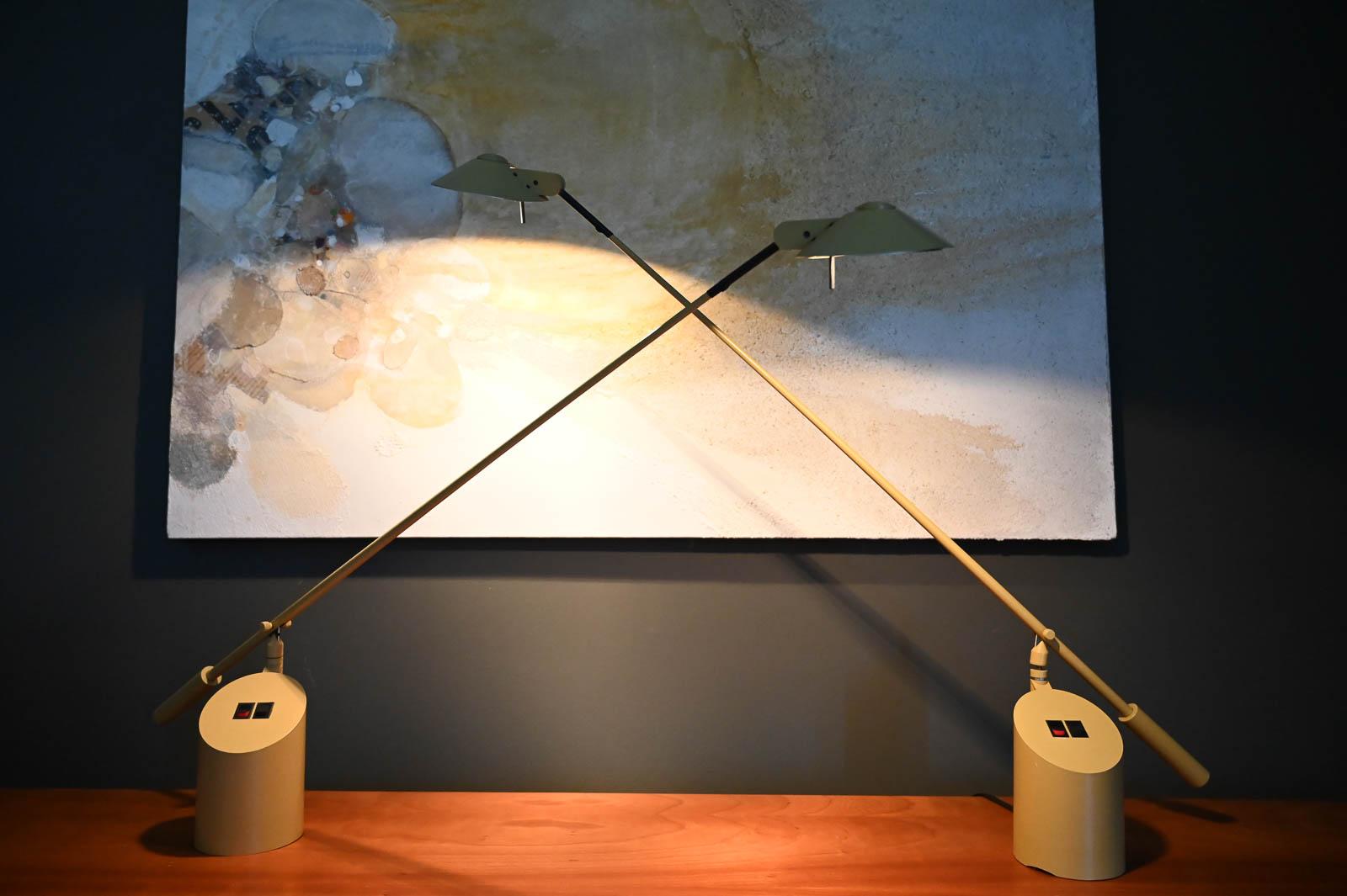 Pair of 'Feather' Task Lamps by George Kovacs for Robert Sonneman, circa 1980 For Sale 3
