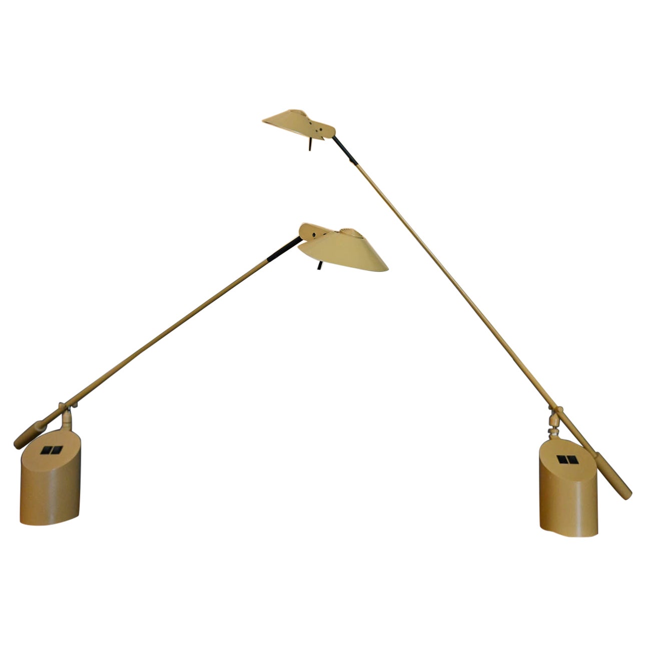 Pair of 'Feather' Task Lamps by George Kovacs for Robert Sonneman, circa 1980