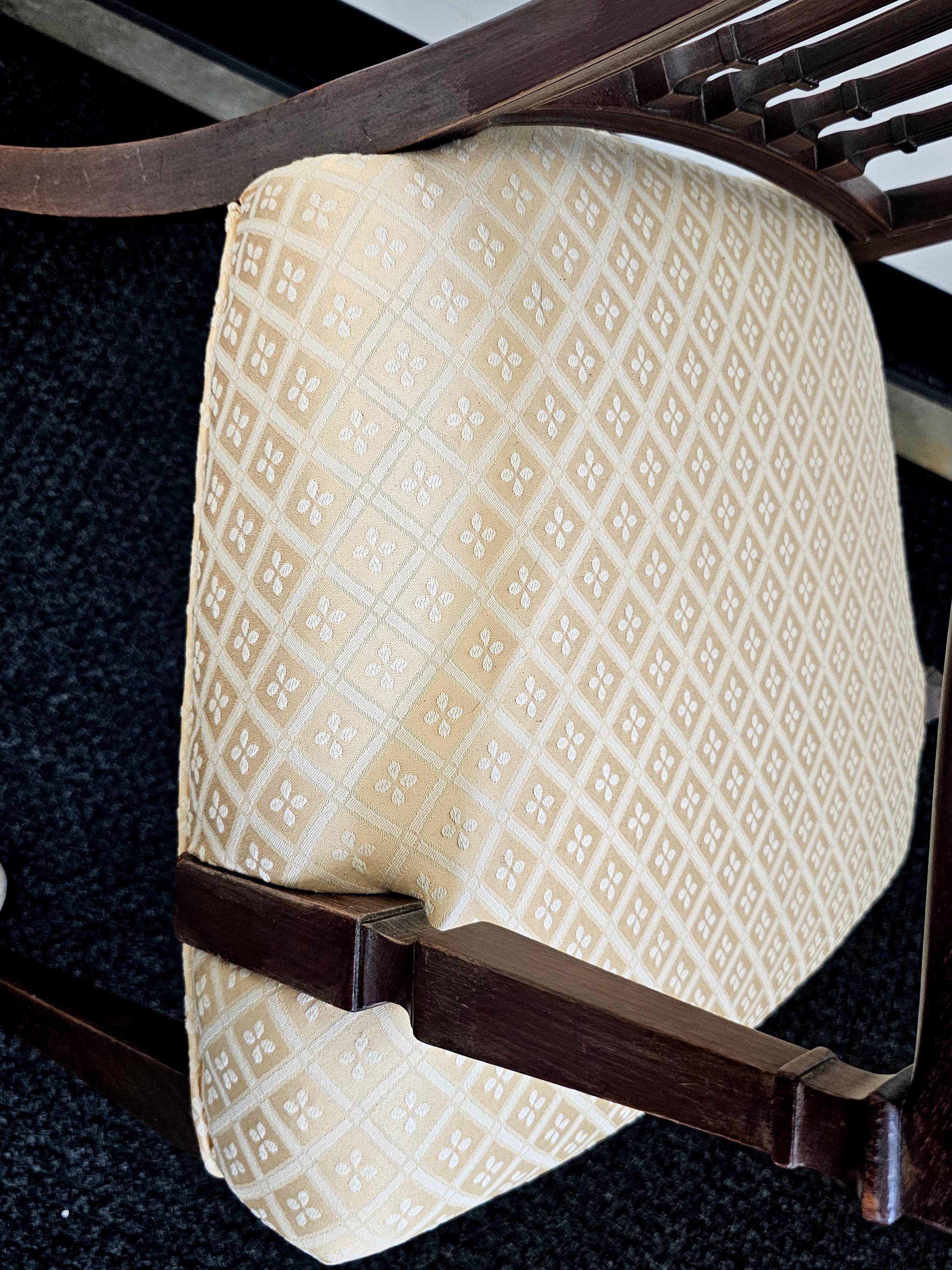Pair Federal Mahogany Upholstered Armchairs Attrib. to Ephraim Haines, C. 1805s For Sale 6