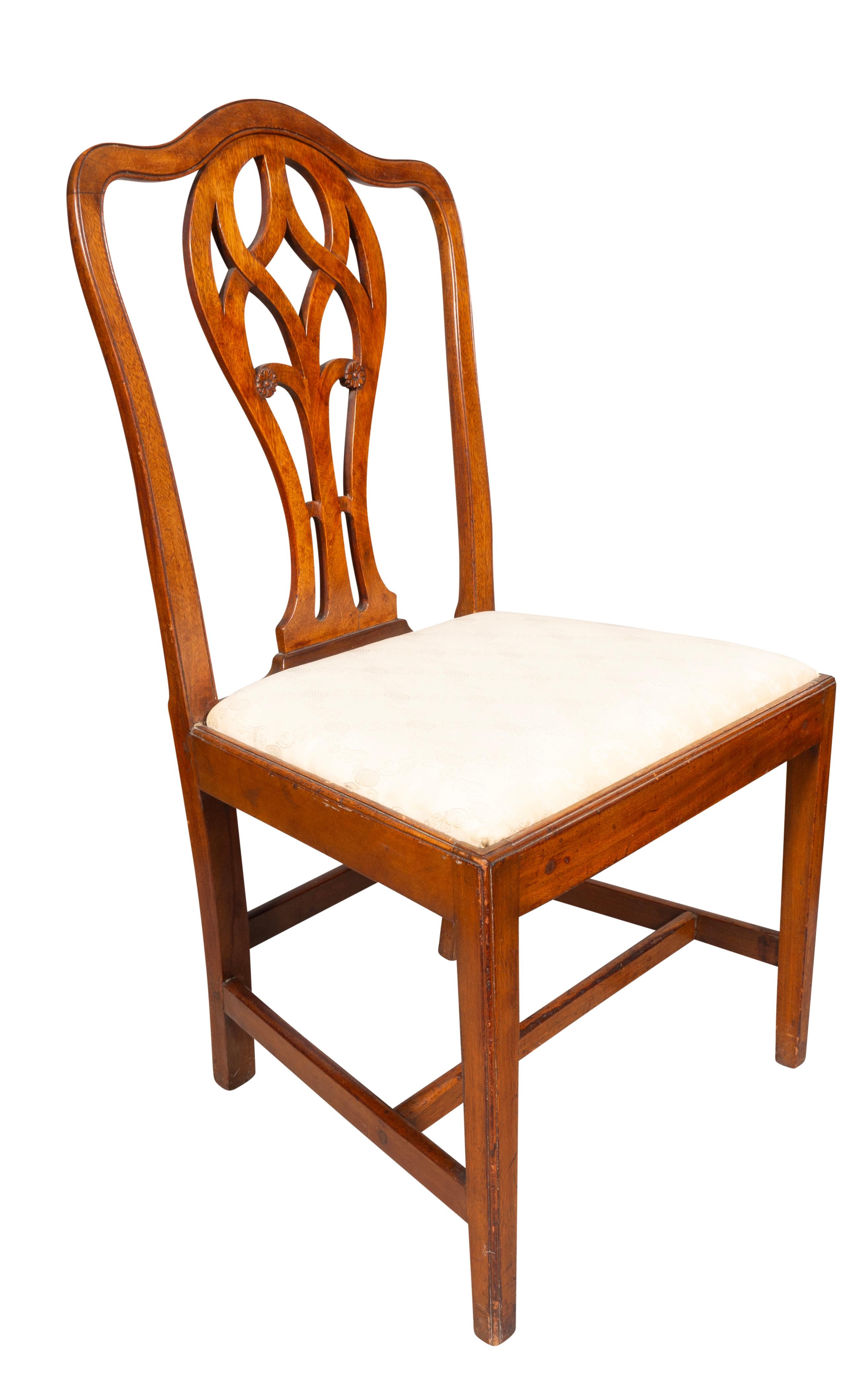 American Pair Of Federal Mahogany Side Chairs For Sale