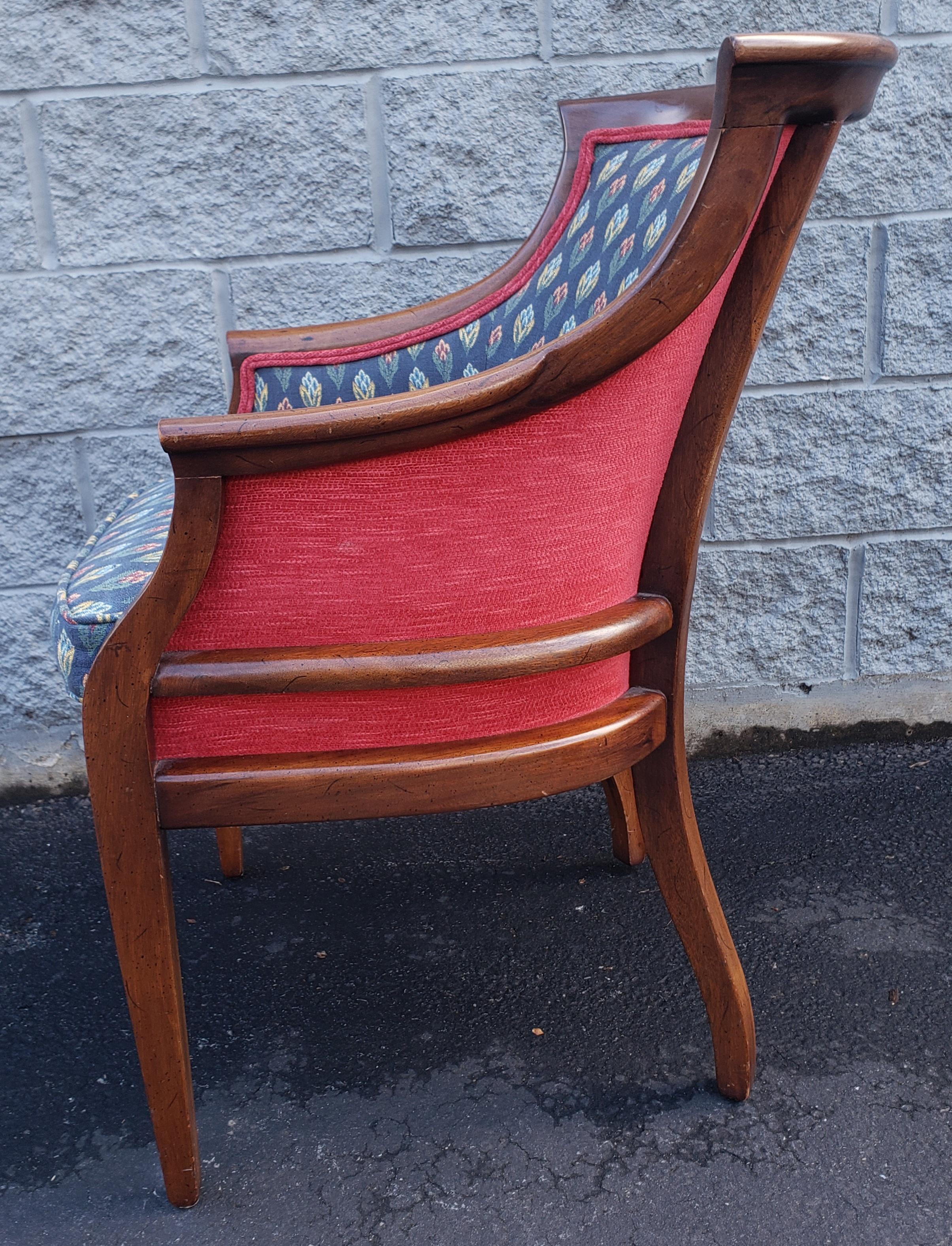 Other Pair of Federal Style Mahogany Barrel-Back Upholstered Seat and Back Armchairs