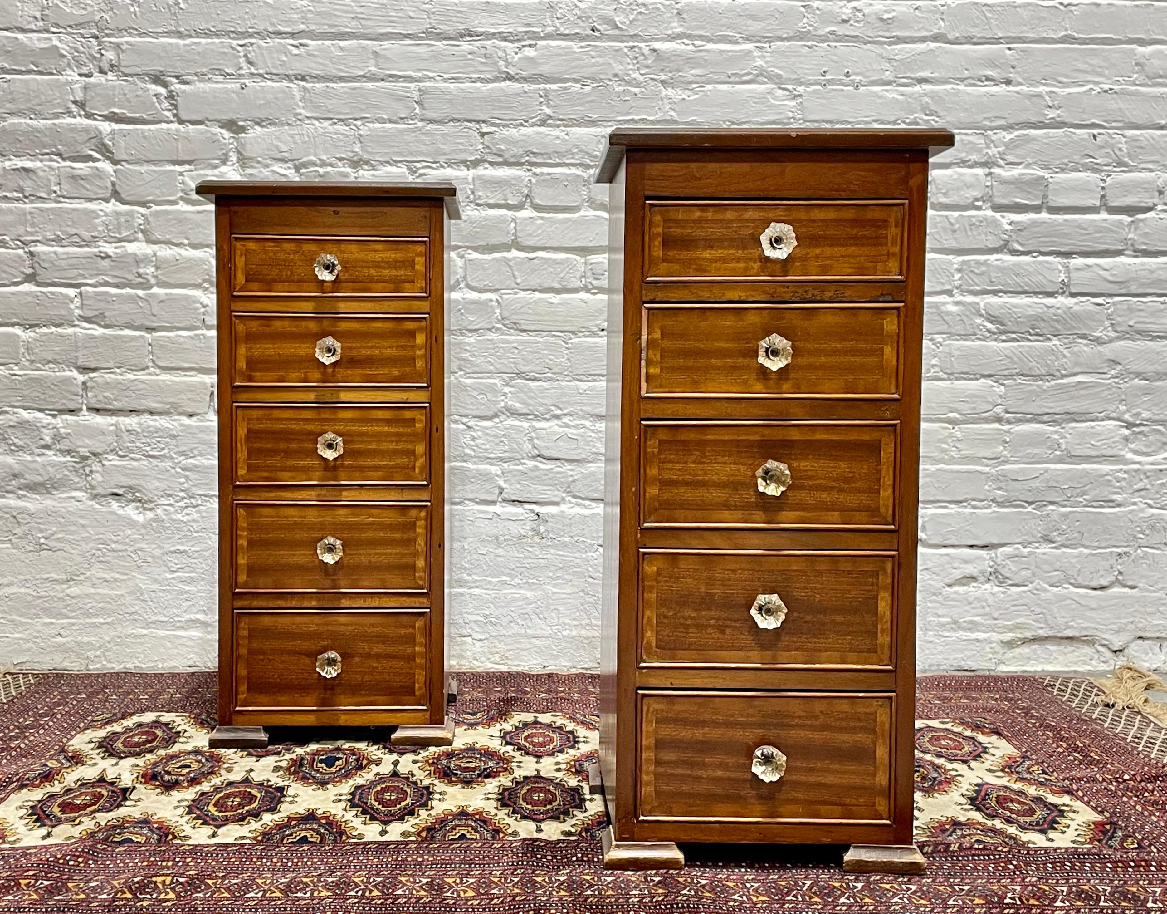Early 20th Century PAIR of Federal Style Mahogany CABINETS, c. early 1900's For Sale
