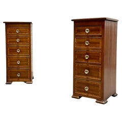 Used PAIR of Federal Style Mahogany CABINETS, c. early 1900's