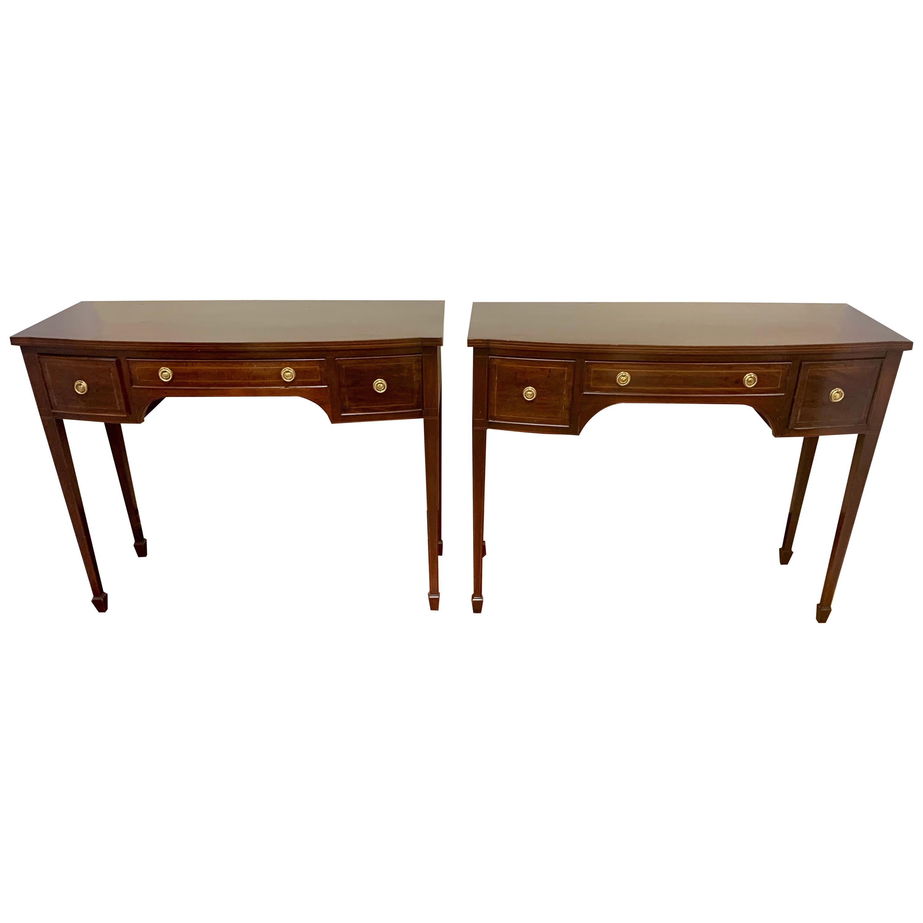 Pair of Federal Style Mahogany Console Tables