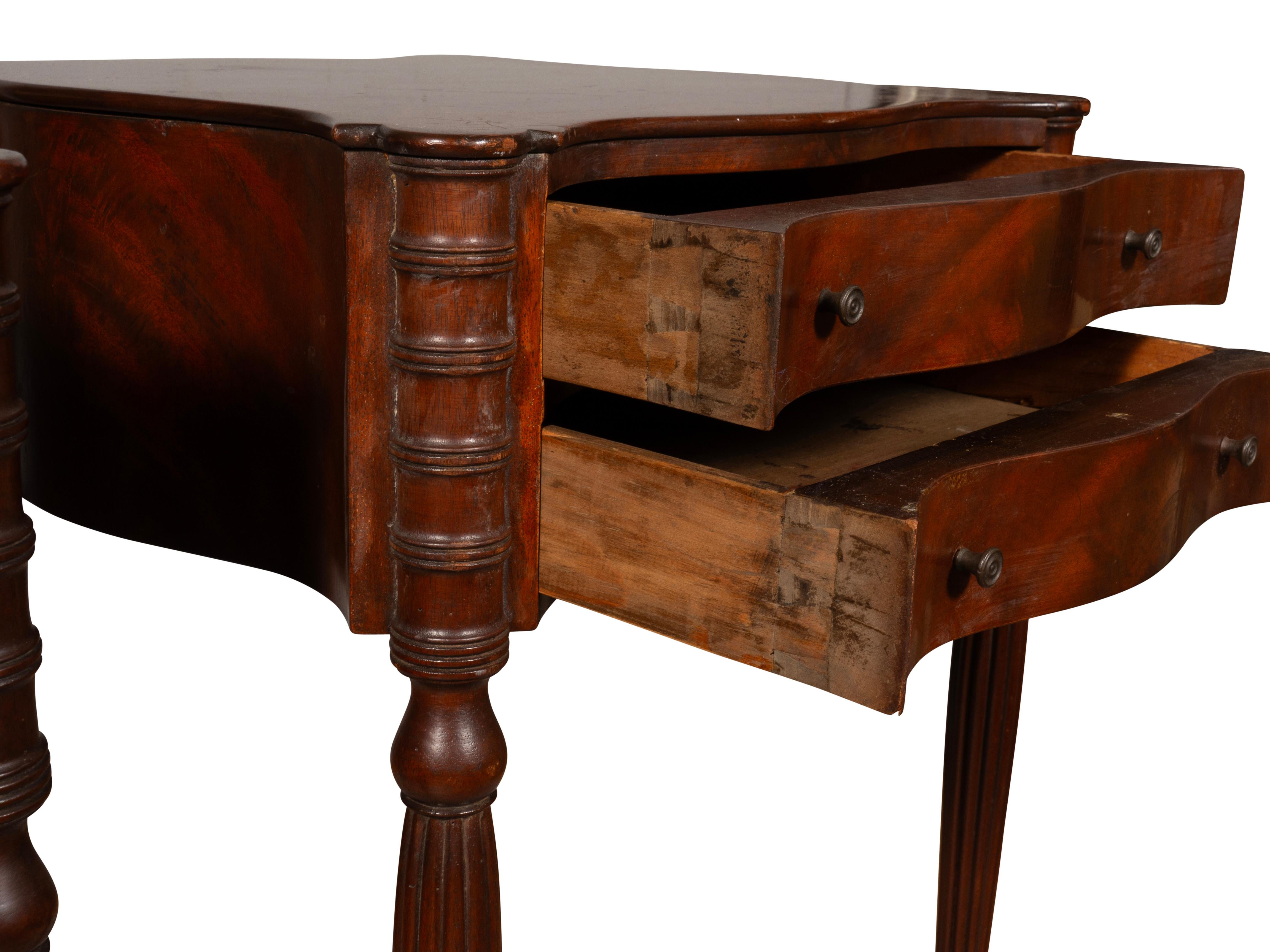 Pair Of Federal Style Mahogany Side Tables 4