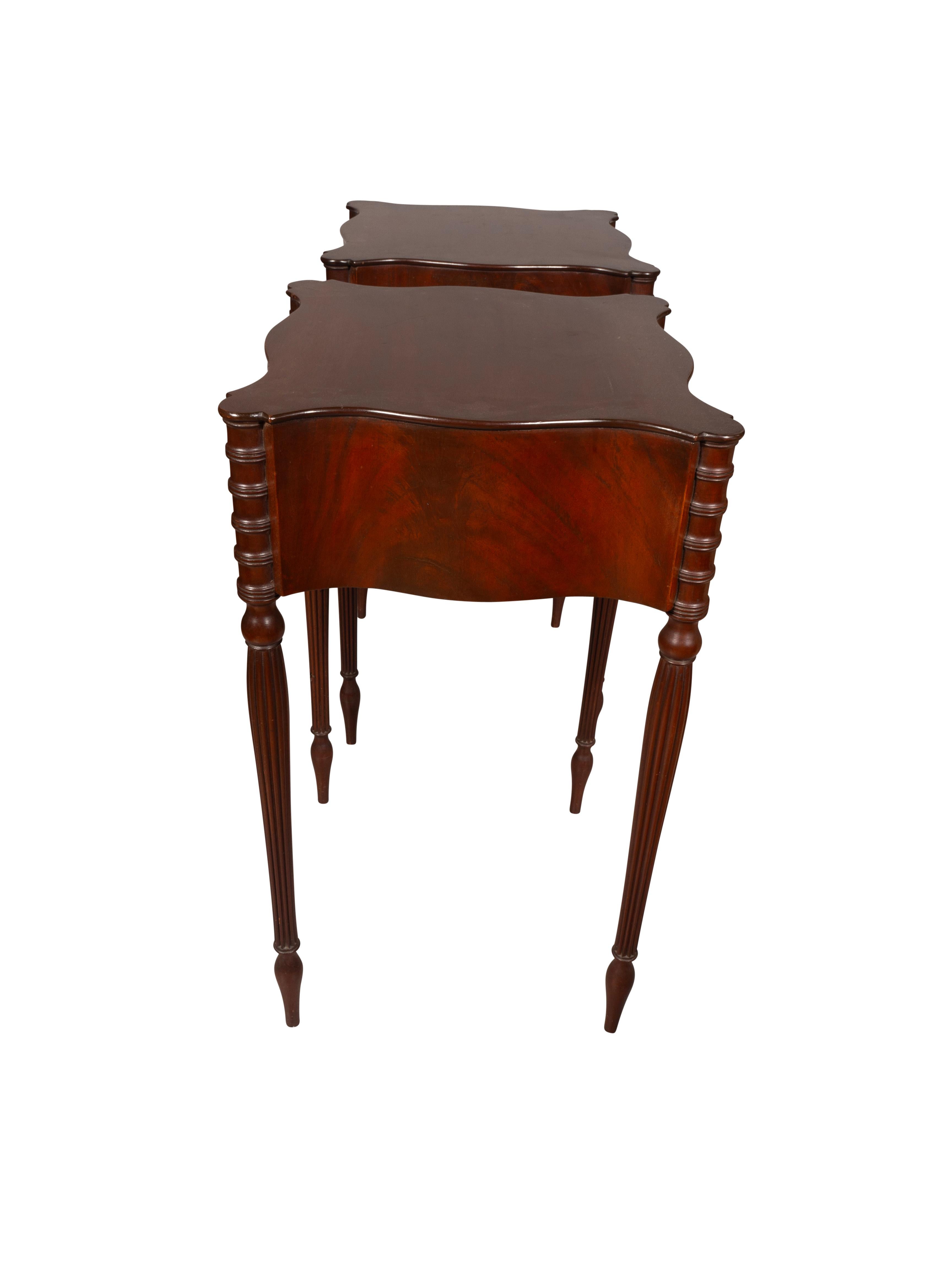 Pair Of Federal Style Mahogany Side Tables 1