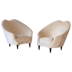Pair of Federico Munari Lounge Chairs, Italy, 1950s