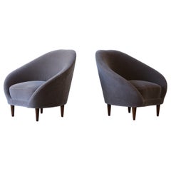 Pair of Federico Munari Lounge Chairs, Italy, 1950s