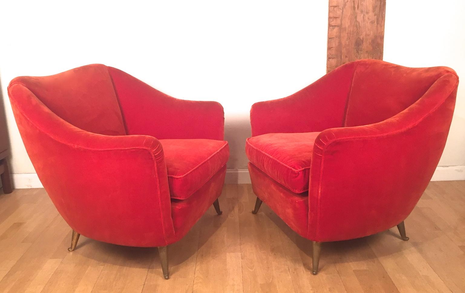 Pair of Federico Munari Mid-Century Italian Armchairs for Isa 6