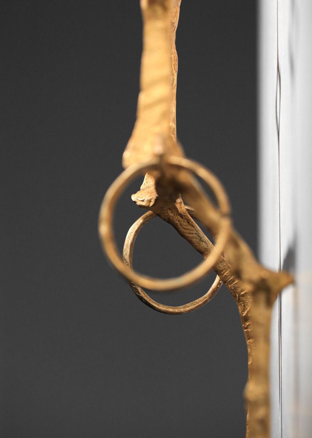 Paire de lampes en bronze doré Felix Agostini 