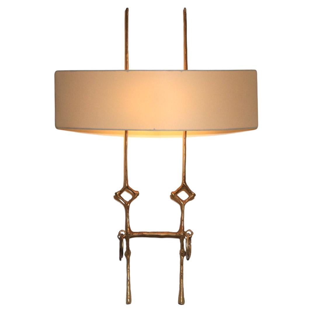Paar Felix Agostini "Chimène"-Lampen aus vergoldeter Bronze 1950er Jahre Diego Giacometti-Schüler im Angebot