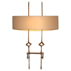 Paar Felix Agostini "Chimène"-Lampen aus vergoldeter Bronze 1950er Jahre Diego Giacometti-Schüler