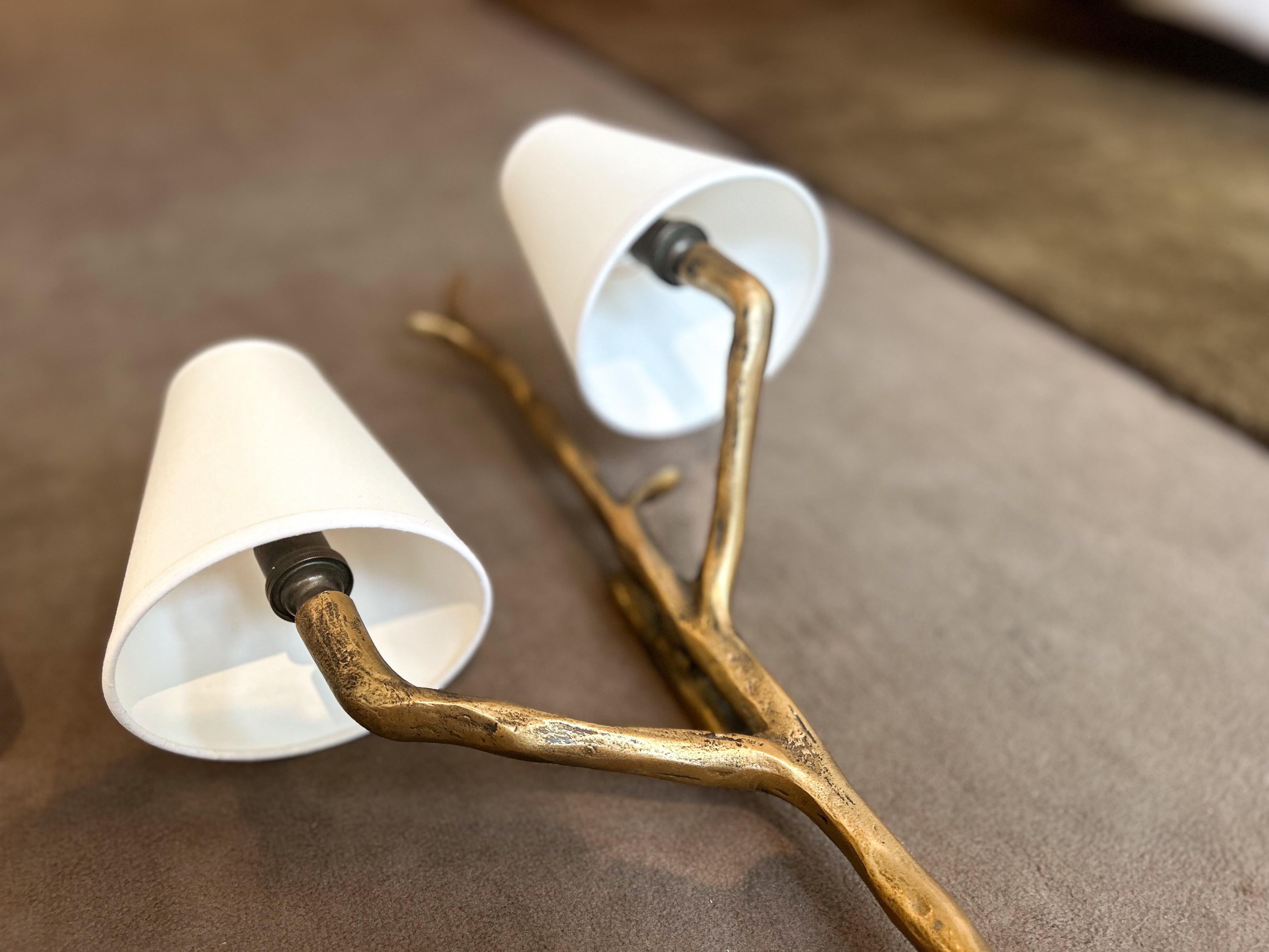 French Pair of Maison Arlus Sconces in the style of Félix Agostini For Sale