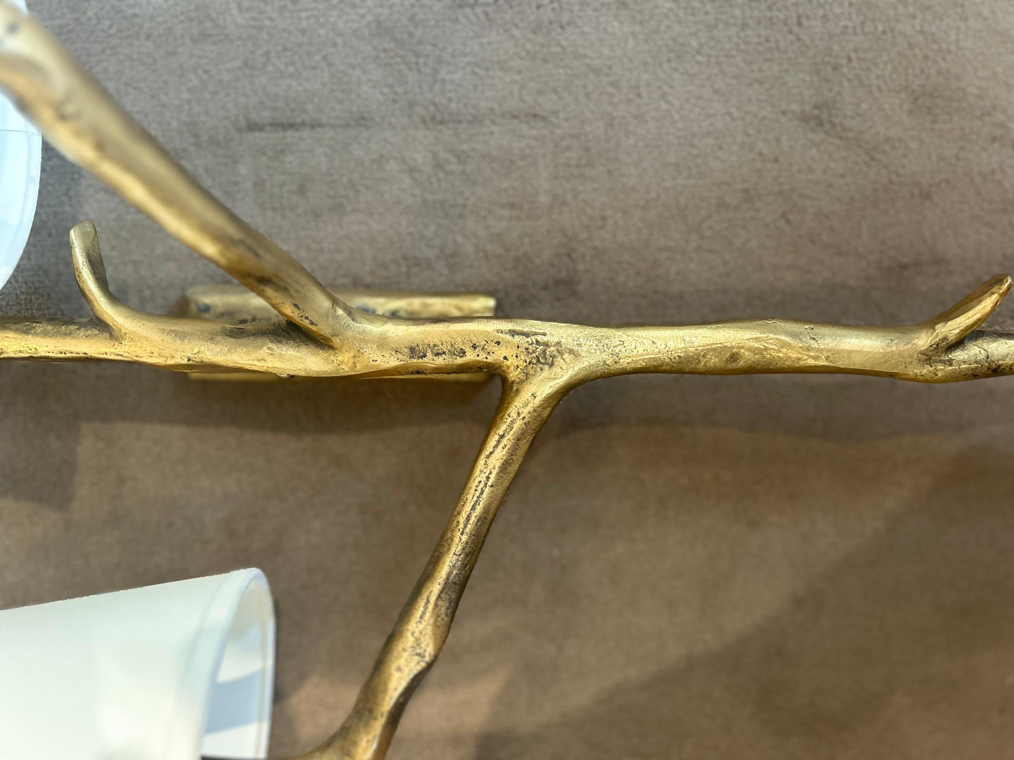 Bronze Pair of Maison Arlus Sconces in the style of Félix Agostini For Sale