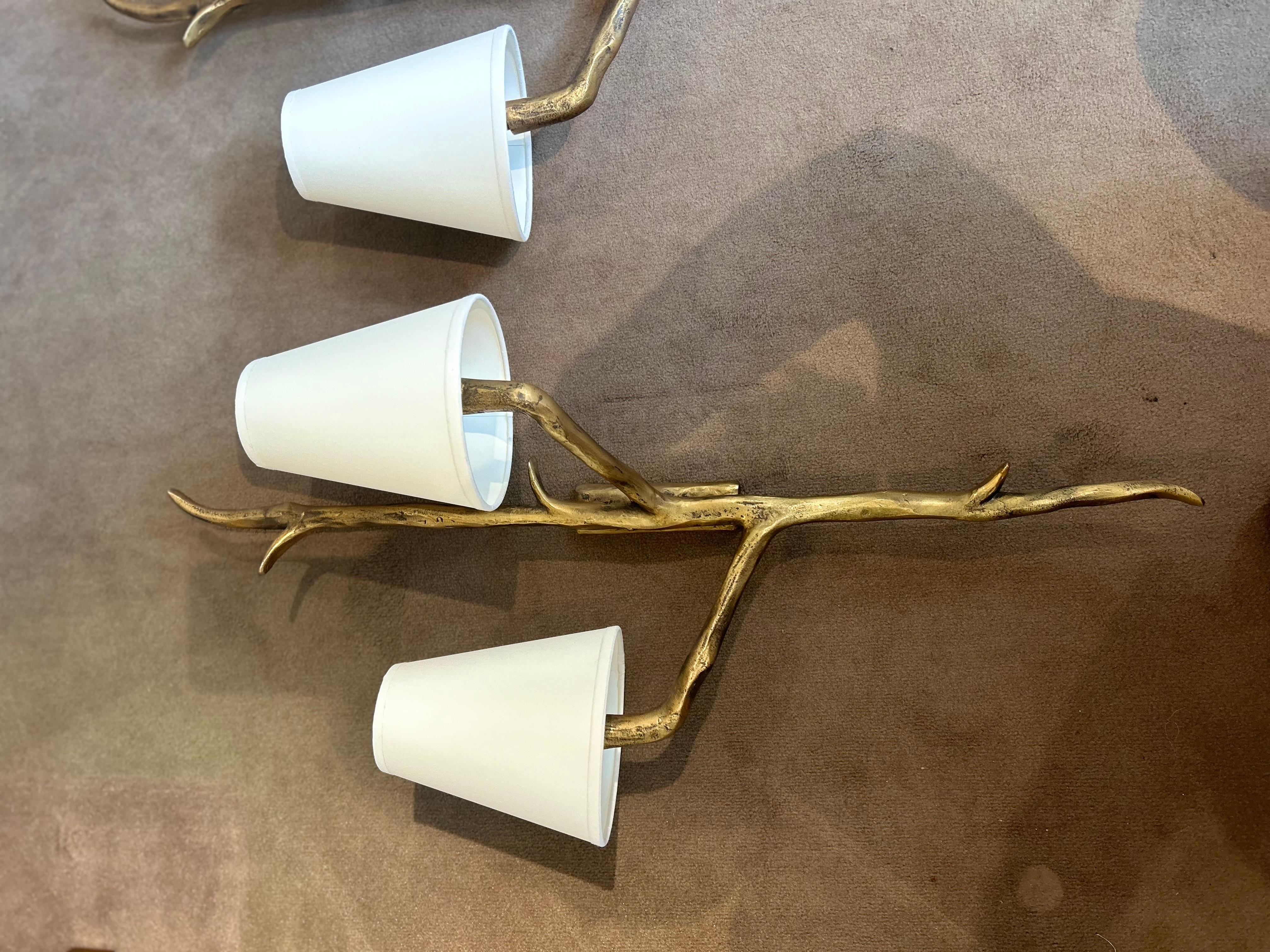 Pair of Maison Arlus Sconces in the style of Félix Agostini For Sale 1