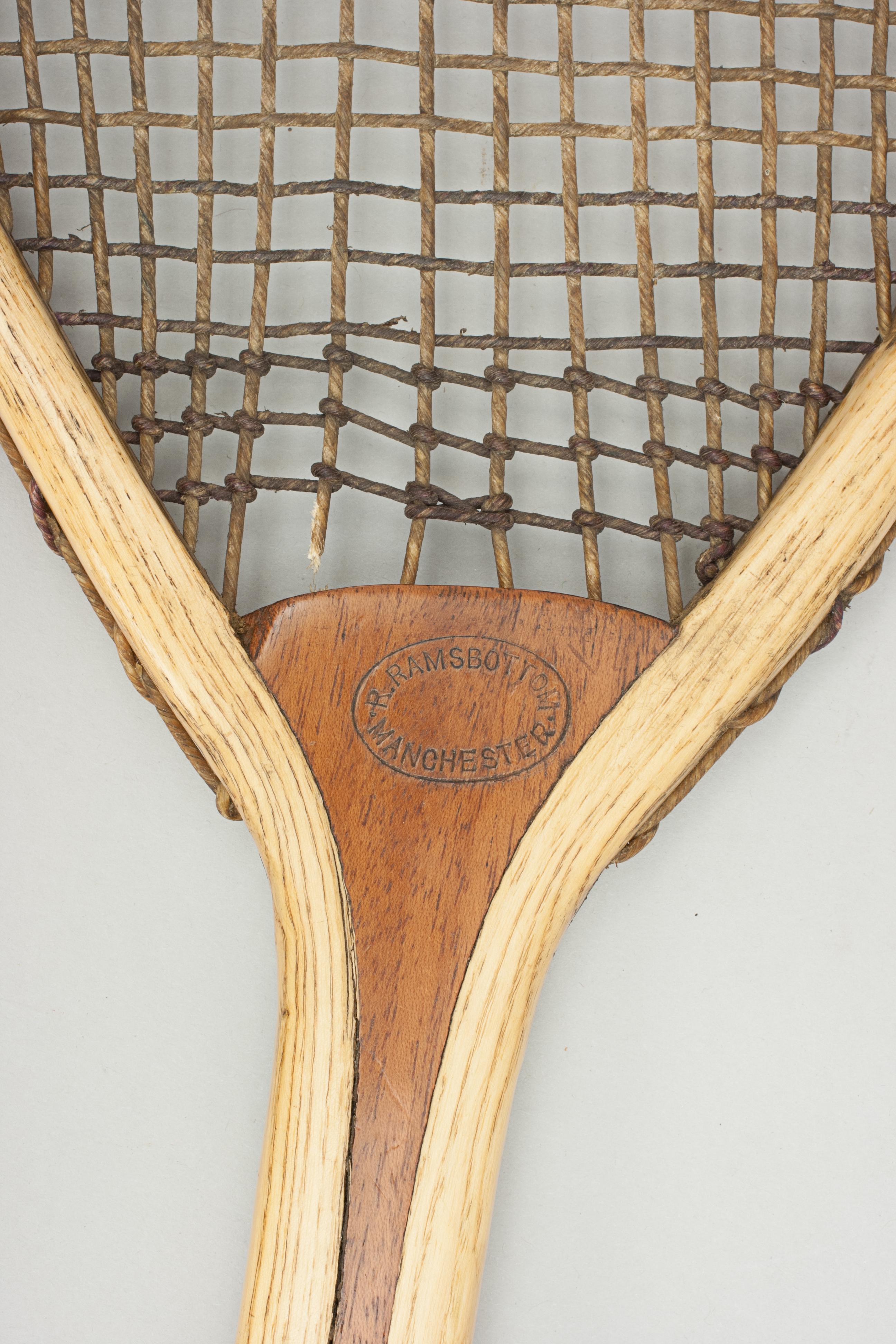 Pair of Feltham Lawn Tennis Rackets, 'The Alexandra' in Original Box and Poster 1