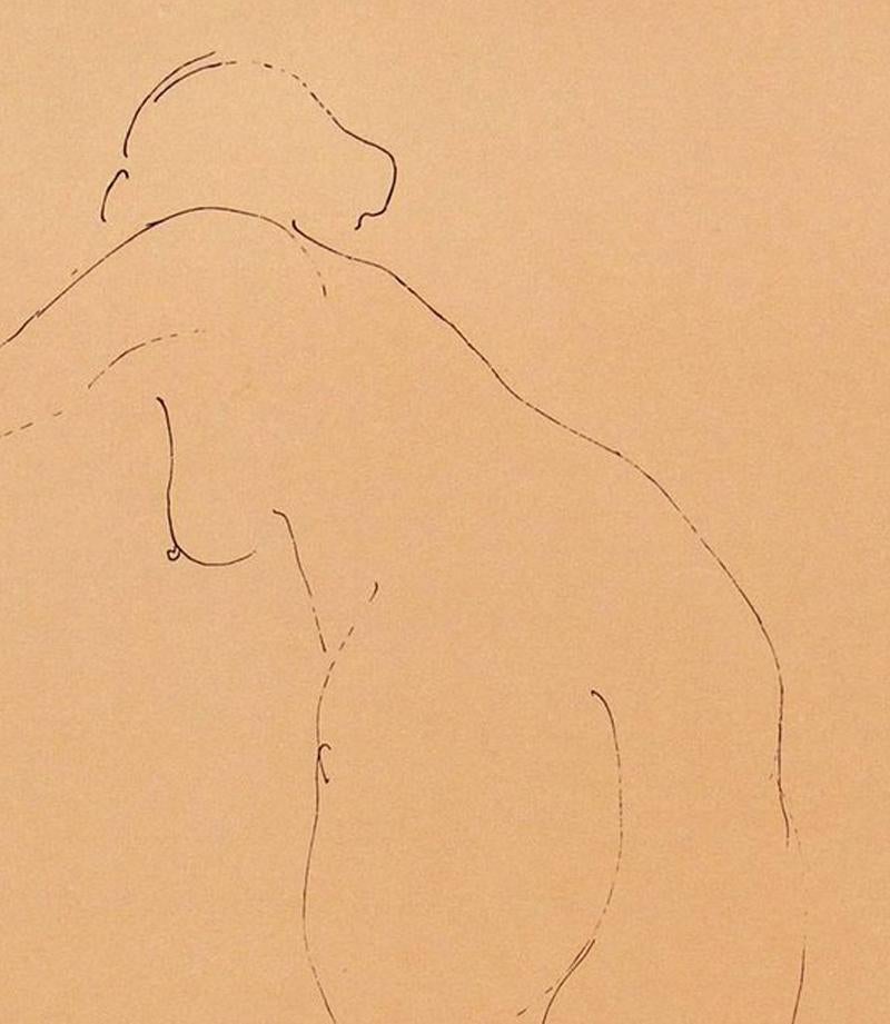 German Pair of Female Nude Lithographs by Marino Marini For Sale