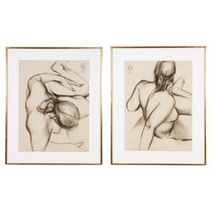 Pair of Female Nude Sketches By José Luis Fuentetaja