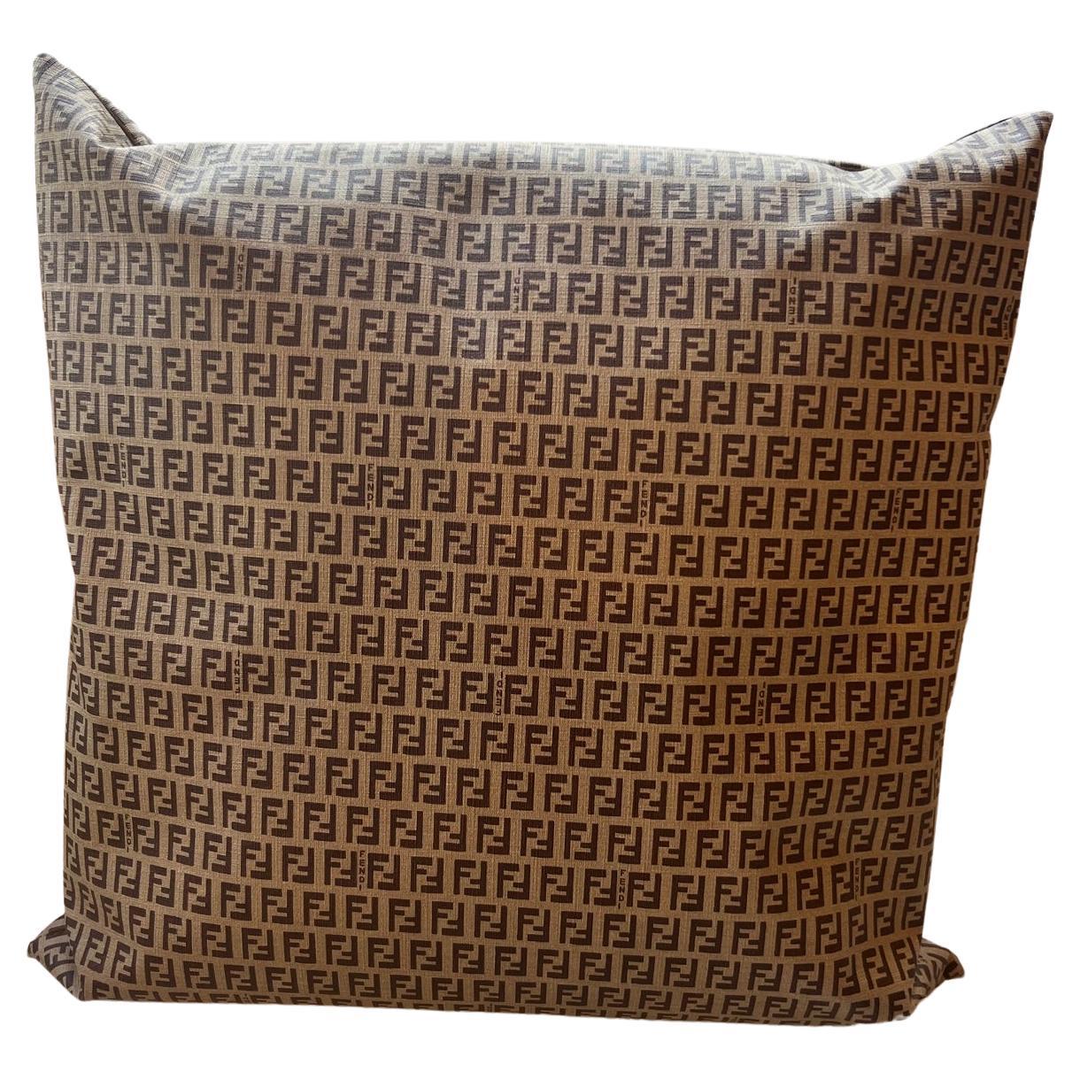 Pair of Fendi Casa outdoor "FF" pillows For Sale