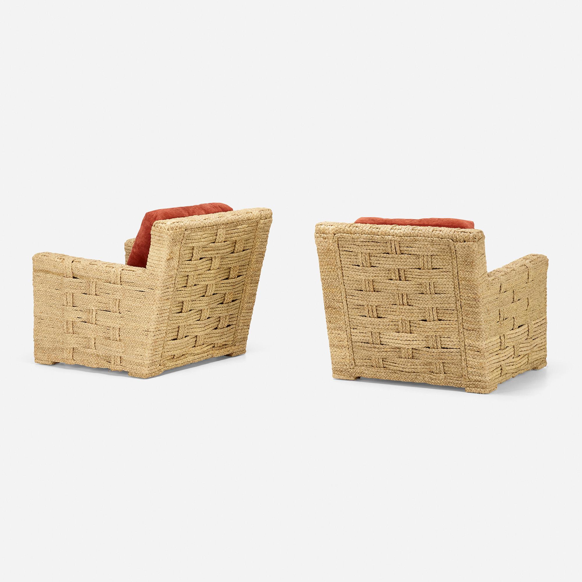 Italian Pair of Fendi Rope Lounge Chairs