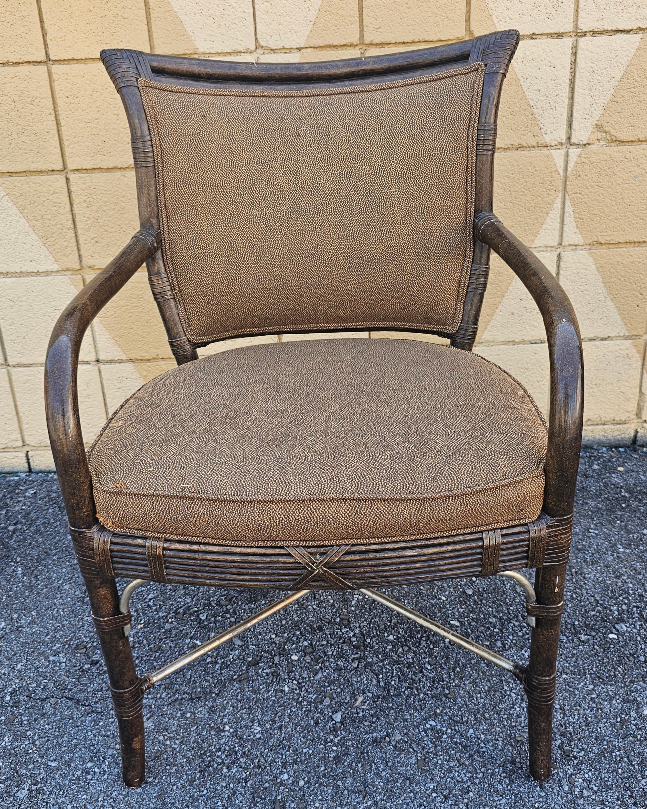 Ein Paar Ferguson Copeland Brighton-Sessel mit Schildpatt- und Blattsilberpolsterung (Handgefertigt) im Angebot
