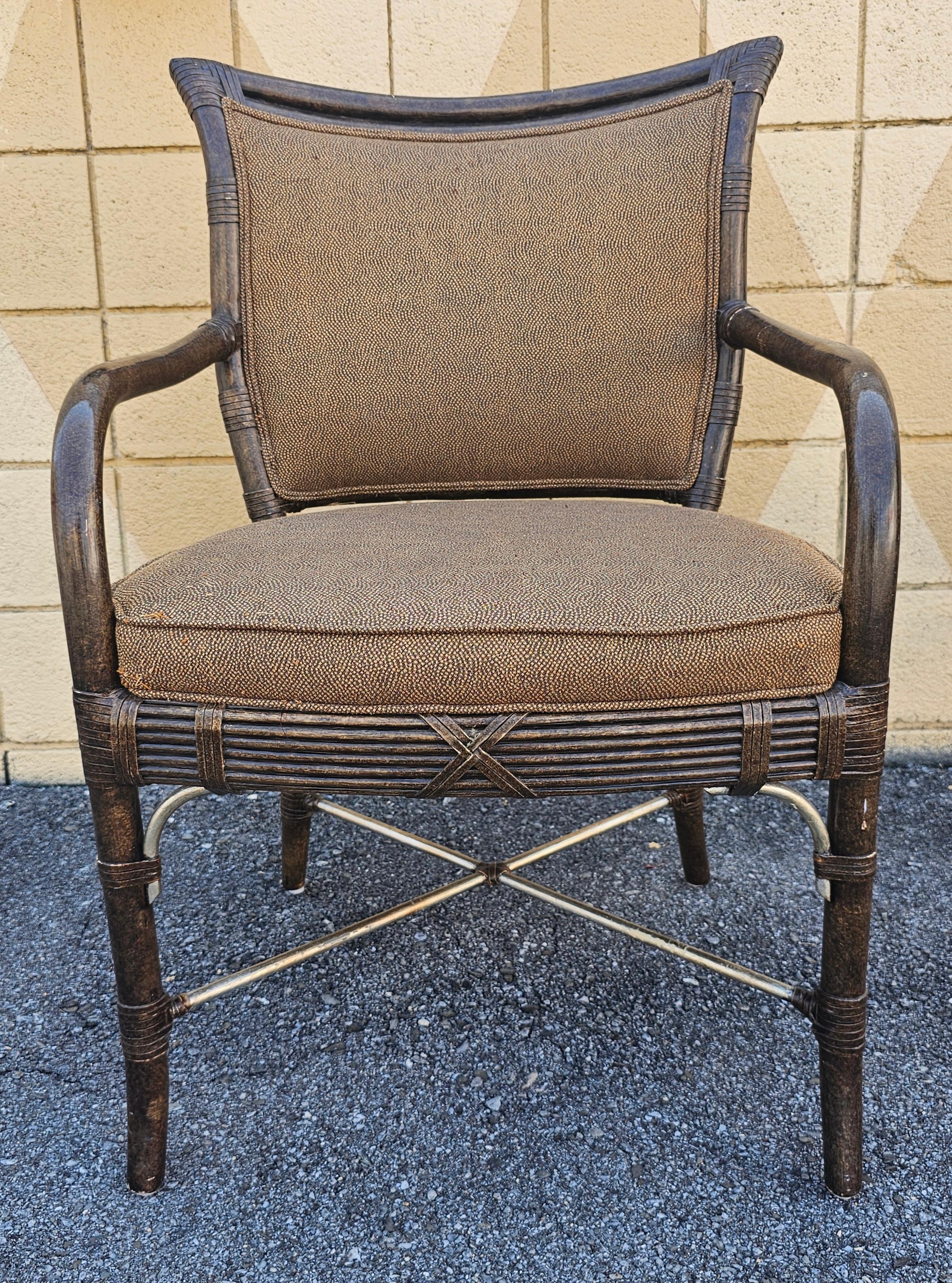 Ein Paar Ferguson Copeland Brighton-Sessel mit Schildpatt- und Blattsilberpolsterung im Zustand „Gut“ im Angebot in Germantown, MD